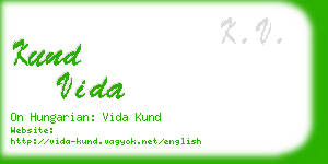 kund vida business card